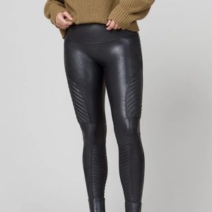 SPANX Faux Leather Moto Leggings